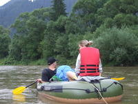 Petrica si Mihaela - rafting start